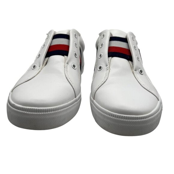 Tommy Hilfiger Womens 9.5M White Slip On Laceless Sneakers Comfy Walking Shoe - Picture 4 of 10